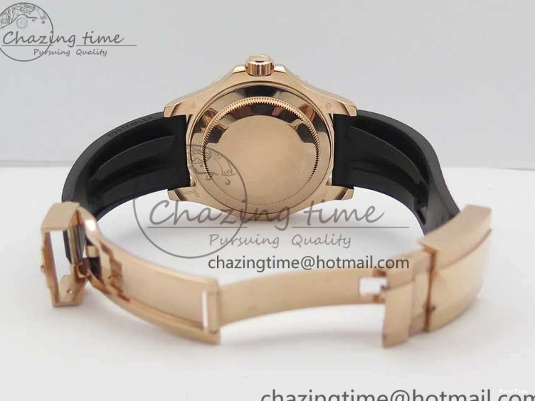 MiroTime 0308 Yacht-Master 116655 RG Wrapped D1F 1:1 Best Edition Black Ceramic Bezel 904L Steel on Oysterflex Rubber Strap A Fashionable 3060